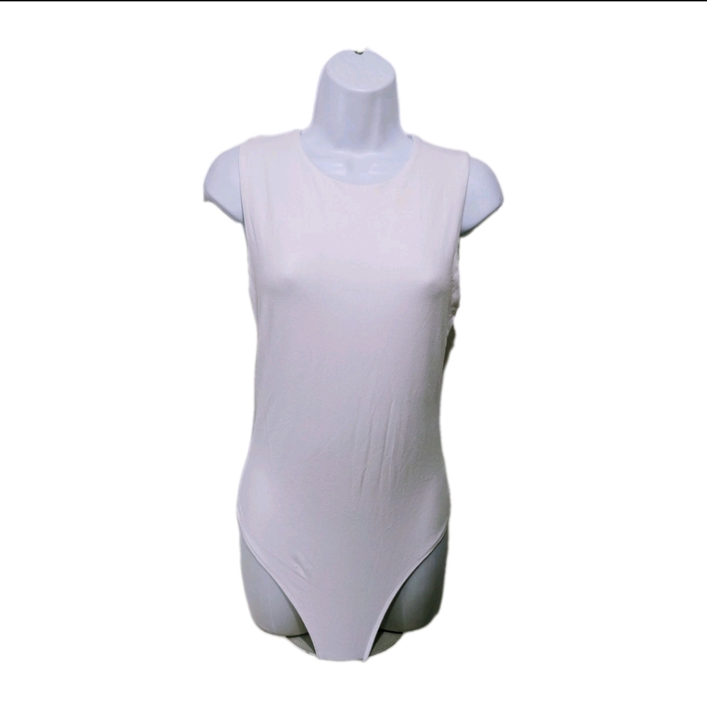 Abercrombie & Fitch Soft A&F Bodysuit M Sleeveless White 90s Y2K   #180L